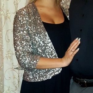 GORGEOUS silver sequin jacket